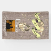 Personalisierter Leinwand-Effekt-glücklicher 50. Banner (Horizontal)