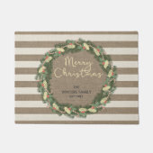 Personalisierter Leinwandstreifen Wreath der Fußmatte (Vorderseite)