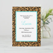 Personalisierter Leopard 30. Geburtstag Einladung (Stehend Vorderseite)