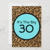 Personalisierter Leopard 30. Geburtstag Einladung (Rückseite)
