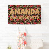 Personalisierter Leopard Cherries Junggeselinnen-A Banner (Insitu)