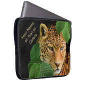 Personalisierter Leopard-Fall mit IHREM TEXT Laptopschutzhülle (Vorne Rechts)