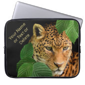 Personalisierter Leopard-Fall mit IHREM TEXT Laptopschutzhülle (Vorderseite)