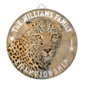 Personalisierter Leopard-Foto für benutzerdefinier Dartscheibe (vorne)