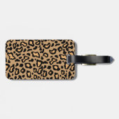 Personalisierter Leopard-Gepäcktag Gepäckanhänger (Rückseite horizontal)