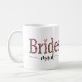 Personalisierter Leopard Print Bridesmaid-Geschenk Kaffeetasse (Links)