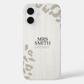 Personalisierter Leopard Print Individuelle Name u Case-Mate iPhone Hülle (Rückseite)