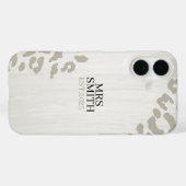 Personalisierter Leopard Print Individuelle Name u Case-Mate iPhone Hülle (Rückseite (Horizontal))