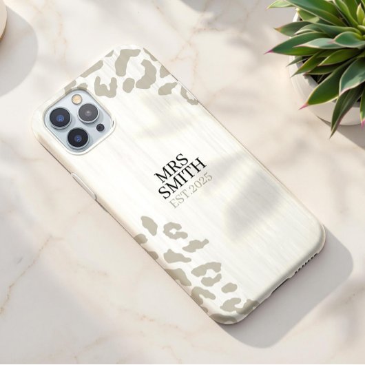 Personalisierter Leopard Print Individuelle Name u Case-Mate iPhone Hülle