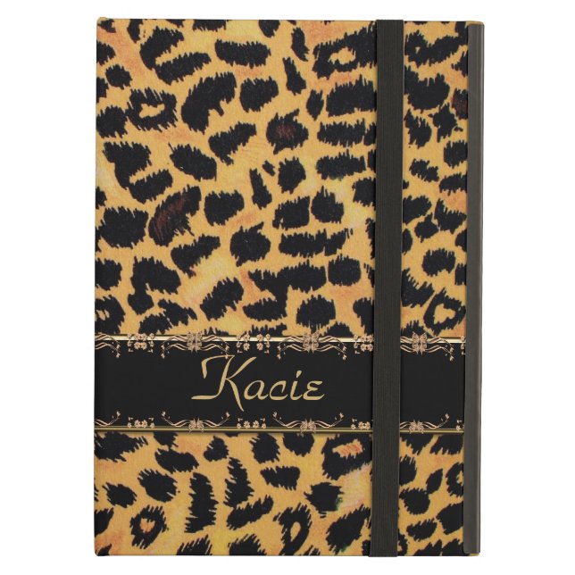 Personalisierter Leopard-Tierdruck-iPad Air ケース (Vorderseite Geschlossen)