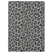 Personalisierter Leopard und Sonnenblumen Zwischen Klemmbrett (Rückseite)