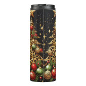 Personalisierter Leopard-Weihnachts-Tumbler-Gesche Thermosbecher (Rückseite)