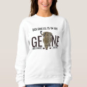 Personalisierter Leopard Wildtier Großkatze Schwar Sweatshirt (Vorderseite)
