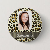 Personalisierter Leoparddruck Button (Vorderseite)