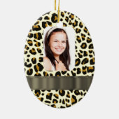 Personalisierter Leoparddruck Keramikornament (Hinten)