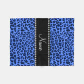 Personalisierter Leopardendruck Fleecedecke (Vorderseite (Horizontal))