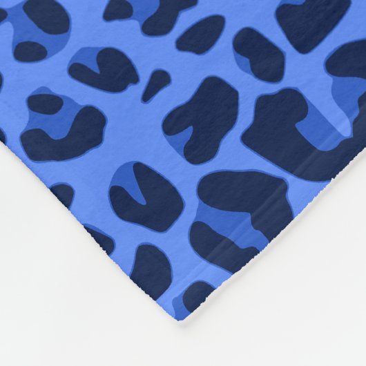 Personalisierter Leopardendruck Fleecedecke (Ecke)