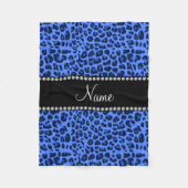 Personalisierter Leopardendruck Fleecedecke (Vorderseite)