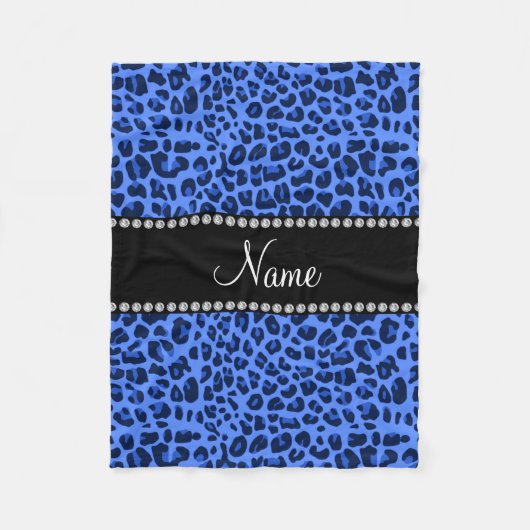 Personalisierter Leopardendruck Fleecedecke (Vorderseite)