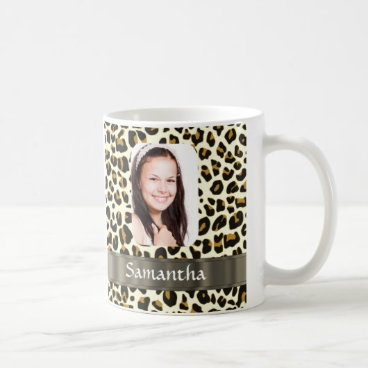 Personalisierter Leopardendruck Kaffeetasse (Rechts)