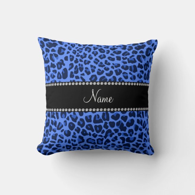 Personalisierter Leopardendruck Kissen (Vorderseite)