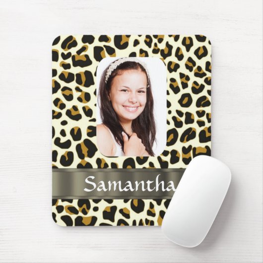 Personalisierter Leopardendruck Mousepad (Mit Mouse)