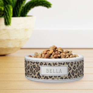 Personalisierter Leopardendruckpet Napf