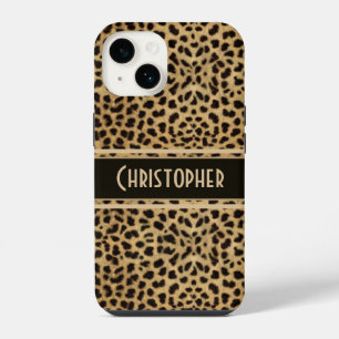 Personalisierter Leopardenflecken-Hautdruck iPhone 14 Hülle