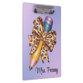 Personalisierter Leopardruckbogen und -stift Klemmbrett (Rechts)