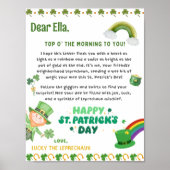 Personalisierter Leprechaun-Brief von St. Patrick Poster (Vorne)