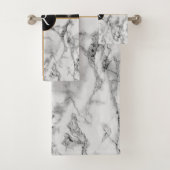 Personalisierter Letter Bath Handtücher Schwarz-we (Insitu)