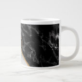 Personalisierter Letter Coffee Tasse Schwarz-weiß  (Rechts)