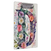 Personalisierter Letter D Floral Watercolor-Lehrer Klemmbrett (Rechts)