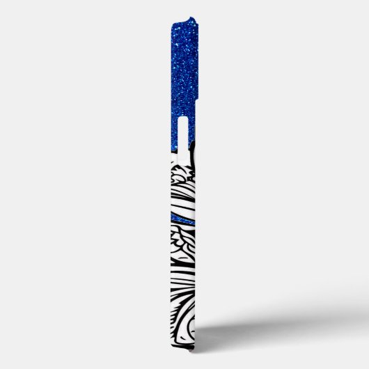 Personalisierter Letter D Glitzer Tattoo-Blume Case-Mate iPhone Hülle (Rückseite / Rechts)