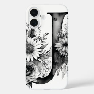 Personalisierter Letter J Elegante Wasserfarben iPhone 16 Hülle