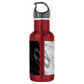 Personalisierter Letter Marmor Design Wasserflasch Edelstahlflasche (Rückseite)