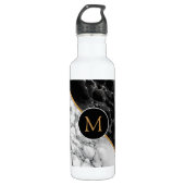 Personalisierter Letter Marmor Design Wasserflasch Edelstahlflasche (Vorderseite)