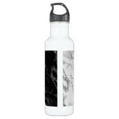 Personalisierter Letter Marmor Design Wasserflasch Edelstahlflasche (Rückseite)