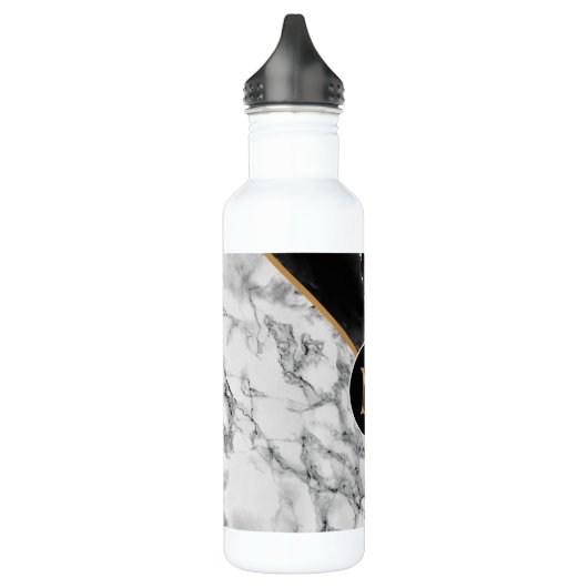 Personalisierter Letter Marmor Design Wasserflasch Edelstahlflasche (Links)