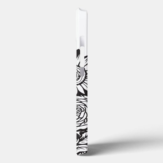 Personalisierter Letter S Elegante Tattoo Blume Case-Mate iPhone Hülle (Rückseite / Links)