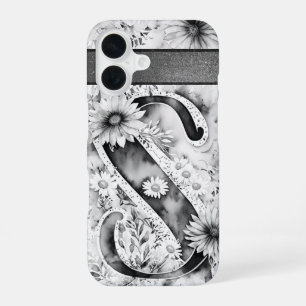 Personalisierter Letter S Elegante Wasserfarben iPhone 16 Hülle