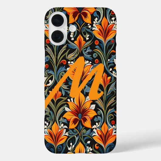 Personalisierter Letter über Blume Case-Mate iPhone Hülle (Rückseite)