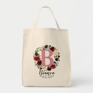 Personalisierter Letter Winter Bridesmaid Totbeute Tragetasche