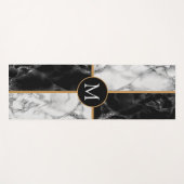 Personalisierter Letter Yoga Mat mit Marmordesign Yogamatte (Vorderseite (Horizontal))