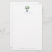 Personalisierter Letterhead aus gegossenem Zitrone Briefpapier (Vorne/Hinten)