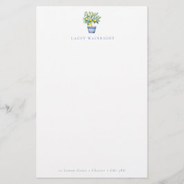Personalisierter Letterhead aus gegossenem Zitrone Briefpapier