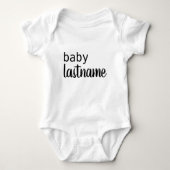 PERSONALISIERTER LETZTER NAME 1-teiliger Baby-Body Baby Strampler (Vorderseite)