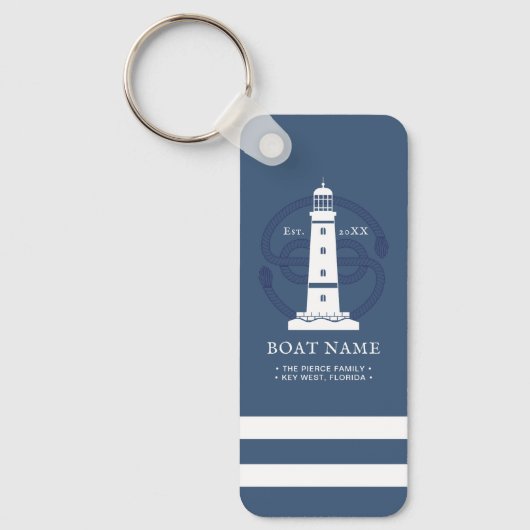 Personalisierter Leuchtturm Schlüsselanhänger (Vorderseite)