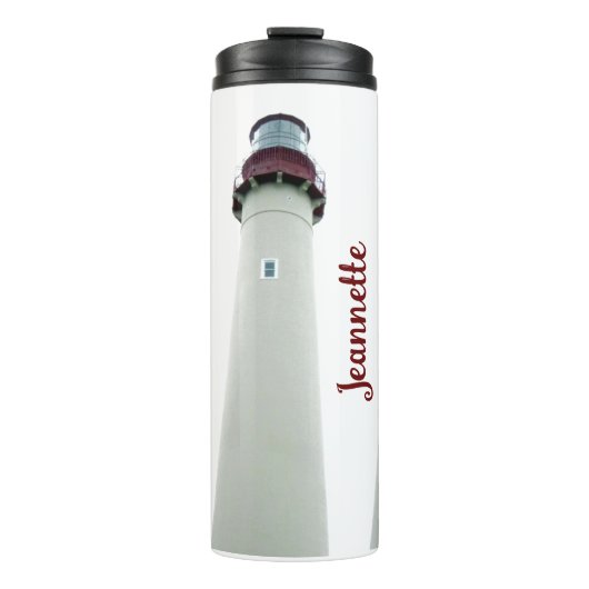 Personalisierter Leuchtturm Thermal Tumbler Thermosbecher (Vorderseite)