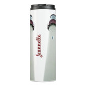 Personalisierter Leuchtturm Thermal Tumbler Thermosbecher (Rückseite)